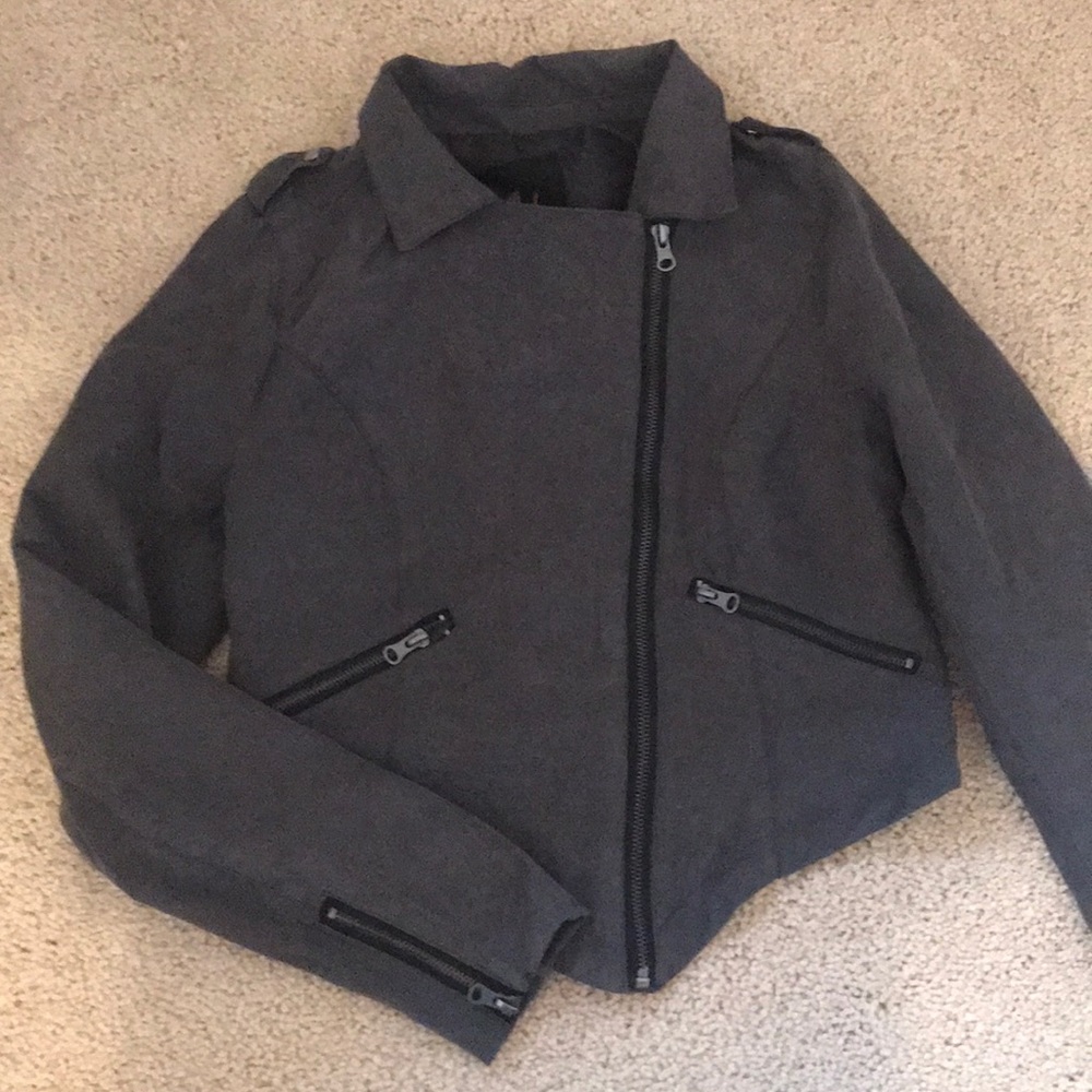 Jack Suede Cropped Moto Jacket